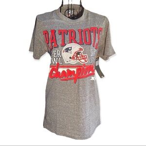 NFL Patriots Super Bowl XLIX Champions T-shirt Gray Size Small NWT